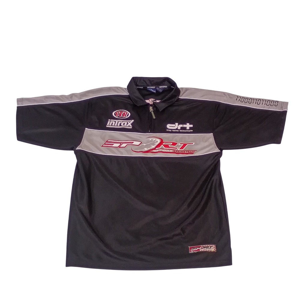 Vintage Southpole Racing Team Jersey Black Silver DRT Drag Racing Mens Large L - Picture 2 of 13